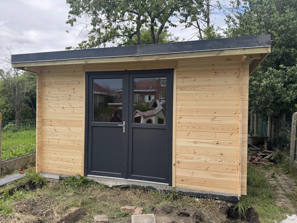 Double porte 180 pvc double vitrage anthracite