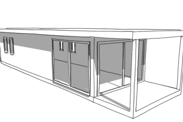 chalet bois cubique
