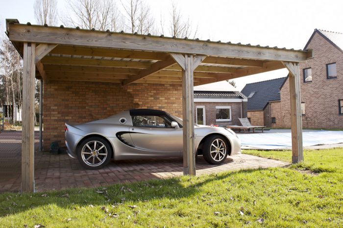 carport toit plat moderne